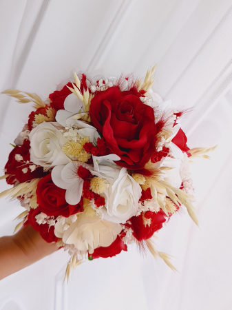 Produse - Buchet de mireasa Red and White Dream