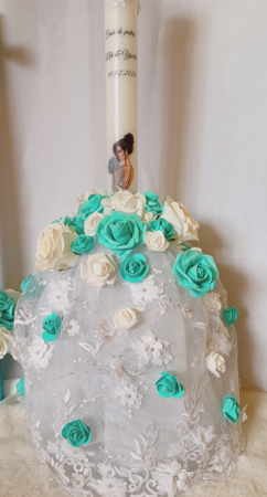Lumanari cununie Bride&Groom Turquoise [1]