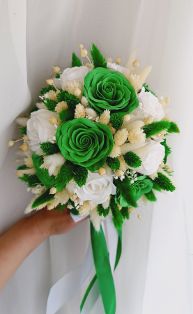 Produse - Buchet de mireasa Verde Imperial