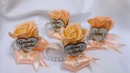 Evenimente - Bratari Peach Rose Elegant