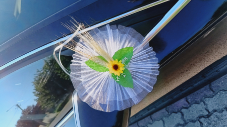 Aranjamente masina nunta - Fundite oglinzi Sunflower