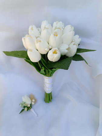 Buchet de mireasa/nasa - Buchet de mireasa White Tullip