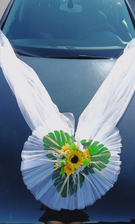 Produse - Decor masina nunta Front Sunflowers
