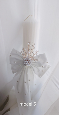 Lumânări canelate Big Bow and Pearls [4]