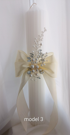 Lumânări canelate Big Bow and Pearls [2]