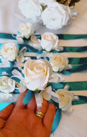 Evenimente - Bratari White & Turquoise