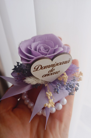 Evenimente - Brățară Purple Lavander Personalizata