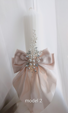 Lumânări canelate Big Bow and Pearls [1]