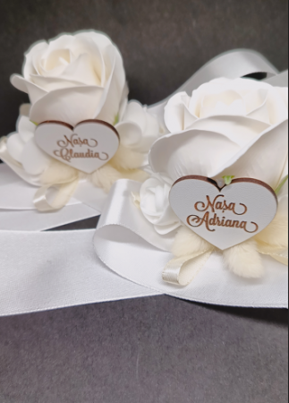 Evenimente - Bratara White Rose personalizata