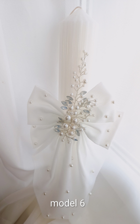 Lumânări canelate Big Bow and Pearls [5]