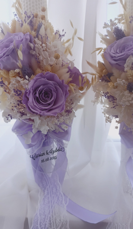Lumânări fagure cununie Crio Purple personalizate [3]