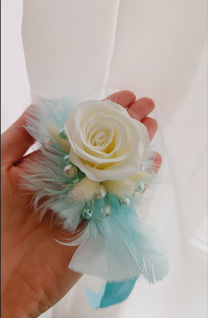 Bratara Elegant Feather& Pearls [2]