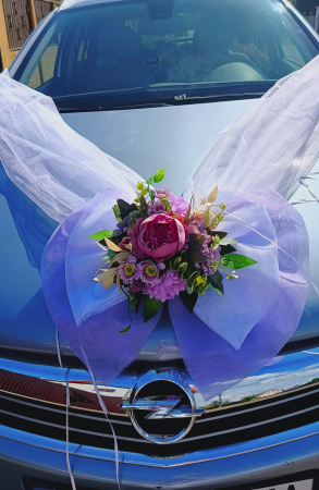 Aranjament mașină Big Bow Lovely Flowers [2]