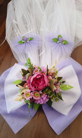 Aranjament mașină Big Bow Lovely Flowers [3]