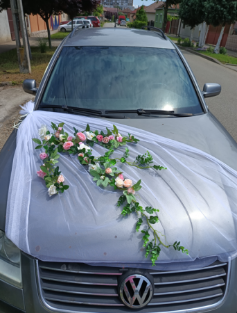 Ornamente de mașină de nuntă nume și data autocolant de nuntă - TenStickers