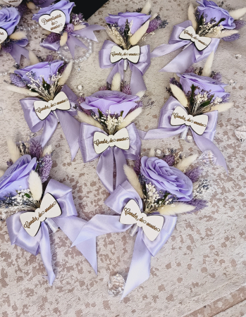 Floare de pus in piept Purple Lavander Personalizata [1]