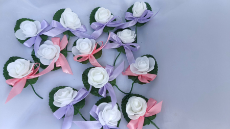 Flori de pus in piept pentru invitati Little Rose [6]