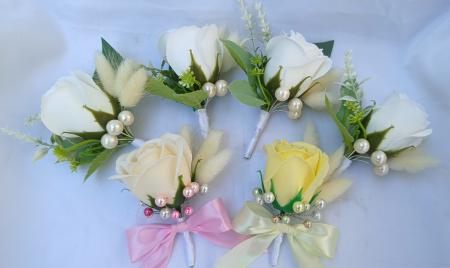 Flori de pus in piept Rose Elegant with Pearls [6]