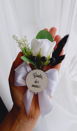 Flori de pus in piept White Rose personalizate [5]