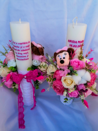 Produse - Lumanare botez Pink Minnie