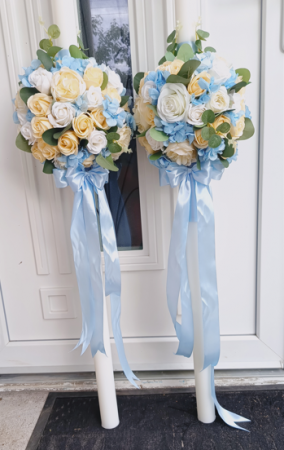 Evenimente - Lumanari lungi cununie Baby Blue  (doar in Arad)