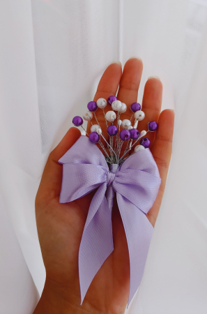 Floare de pus in piept si Bratara din perle personalizate [3]