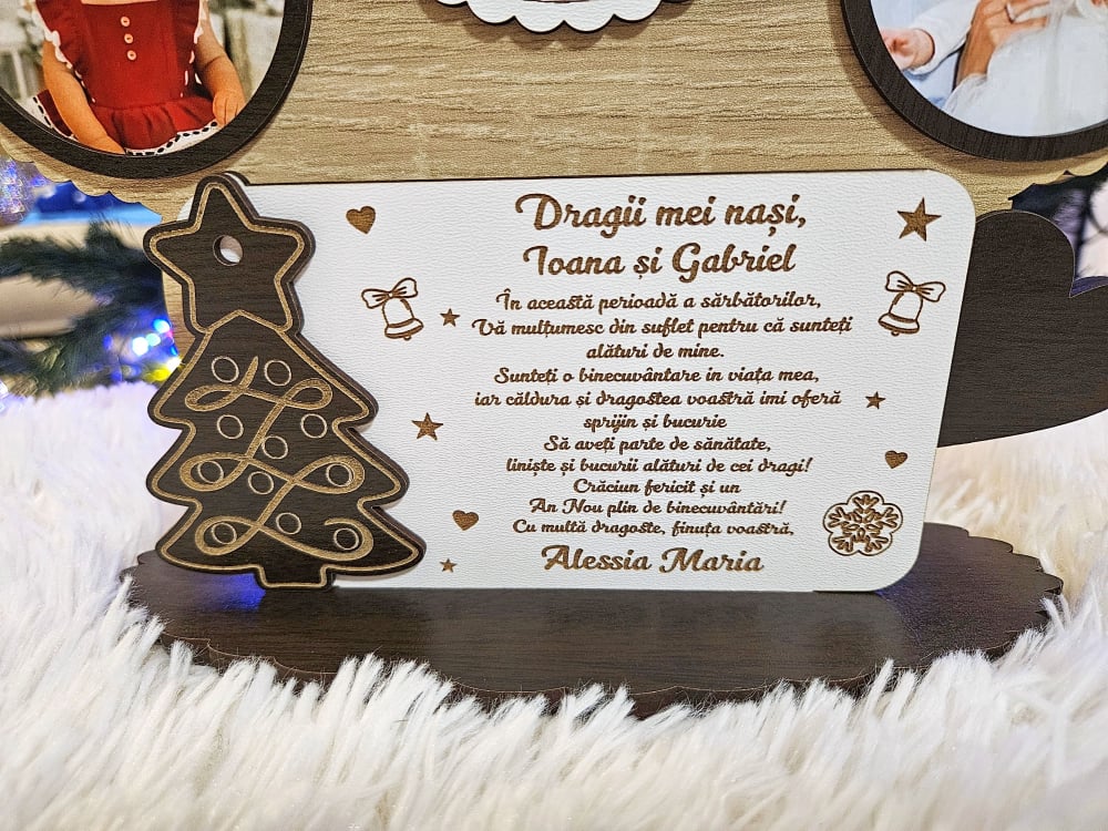 Ceas Personalizat de Crăciun – Cadoul Perfect pentru Nașii de Botez fetita [3]