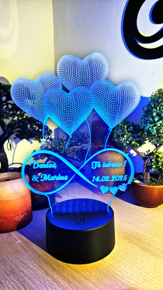 Lampă LED cu Mesaj  Cadoul Perfect pentru Valentin’s Day & Dragobete 2 [2]