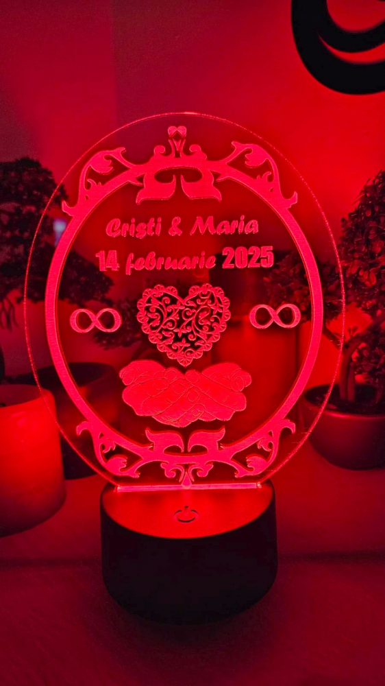 Lampă LED cu Mesaj  Cadoul Perfect pentru Valentin’s Day & Dragobete 3 [3]