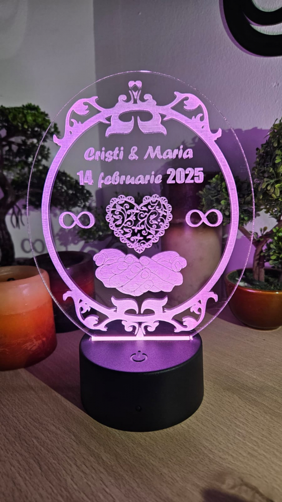 Lampă LED cu Mesaj  Cadoul Perfect pentru Valentin’s Day & Dragobete 3 [4]