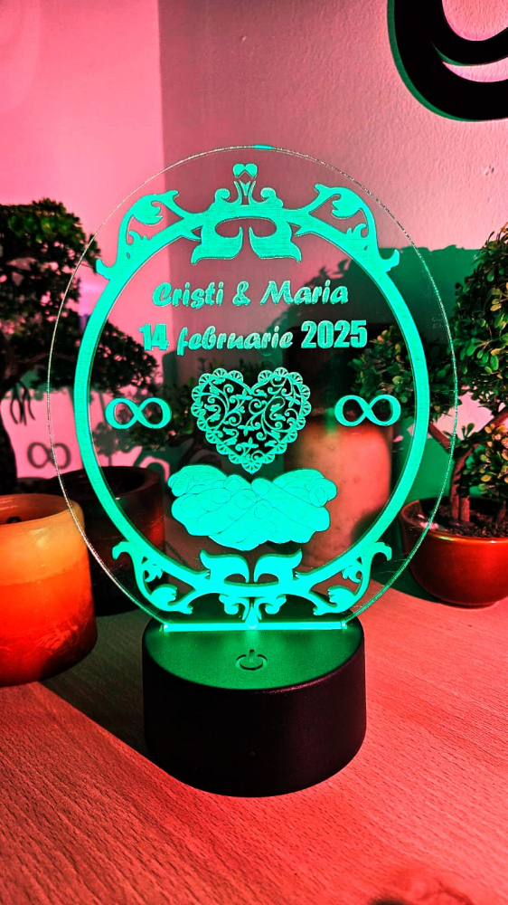 Lampă LED cu Mesaj  Cadoul Perfect pentru Valentin’s Day & Dragobete 3 [2]