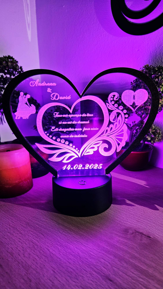 Lampă LED cu Mesaj  Cadoul Perfect pentru Valentin’s Day & Dragobete 4 [8]