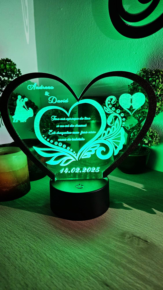 Lampă LED cu Mesaj  Cadoul Perfect pentru Valentin’s Day & Dragobete 4 [5]