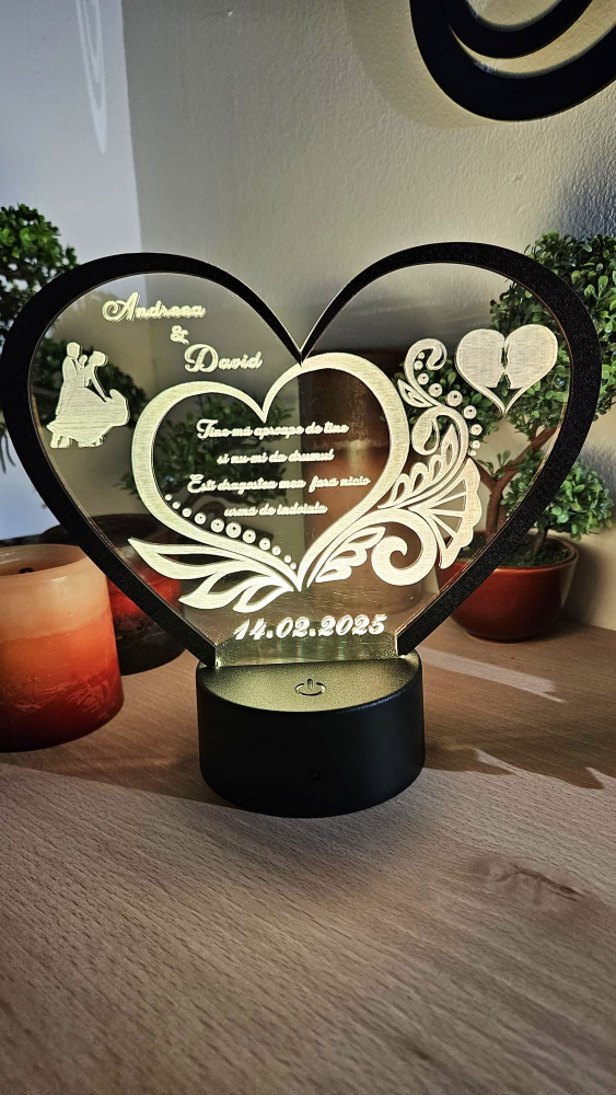 Lampă LED cu Mesaj  Cadoul Perfect pentru Valentin’s Day & Dragobete 4 [1]