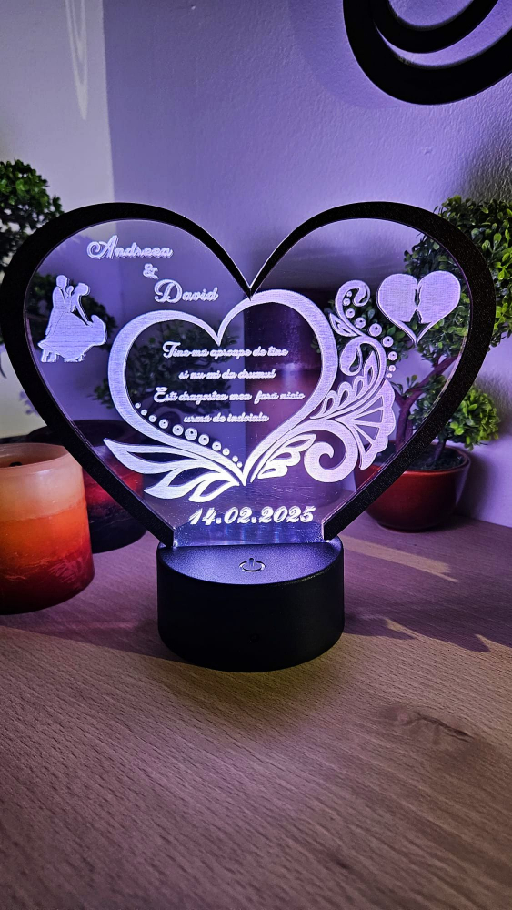 Lampă LED cu Mesaj  Cadoul Perfect pentru Valentin’s Day & Dragobete 4 [4]