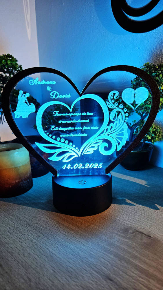 Lampă LED cu Mesaj  Cadoul Perfect pentru Valentin’s Day & Dragobete 4 [7]