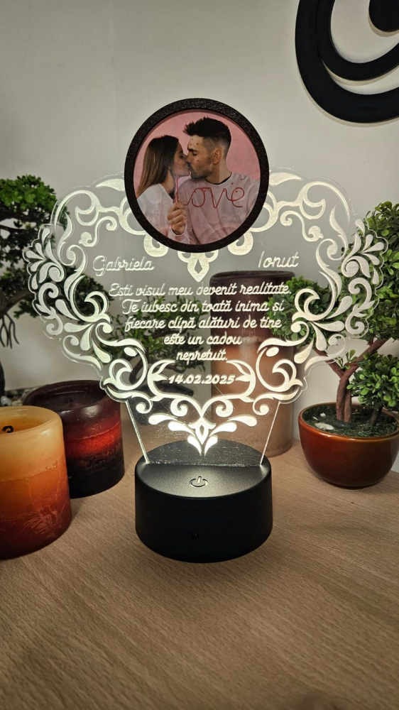 Lampă LED cu Mesaj si poza – Cadoul Perfect pentru Valentin’s Day & Dragobete 1 [1]