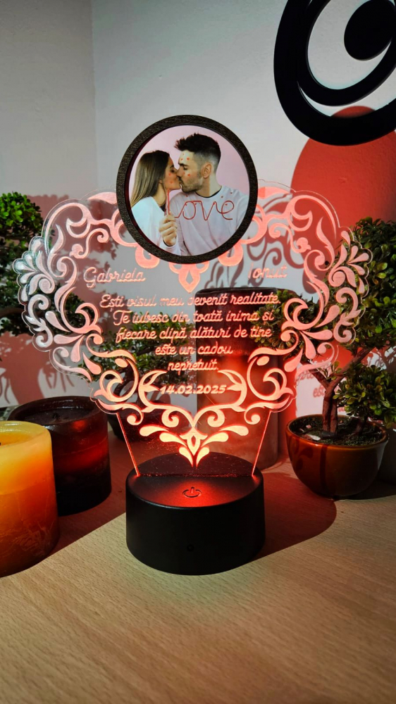 Lampă LED cu Mesaj si poza – Cadoul Perfect pentru Valentin’s Day & Dragobete 1 [4]
