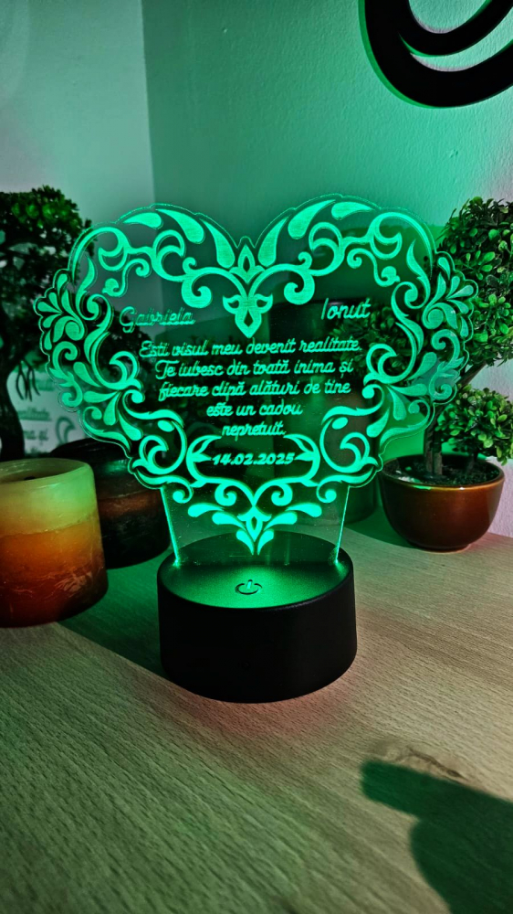 Lampă LED cu Mesaj  Cadoul Perfect pentru Valentin’s Day & Dragobete 1 [3]