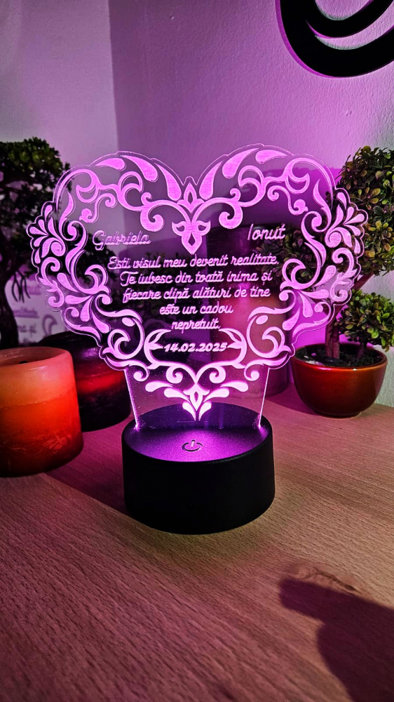 Lampă LED cu Mesaj  Cadoul Perfect pentru Valentin’s Day & Dragobete 1 [6]