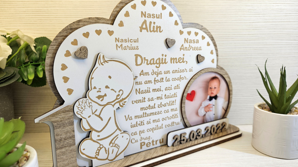 Placheta trofeu apreciere pentru nasii de botez [3]