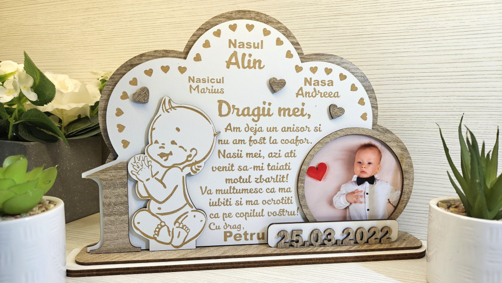 Placheta trofeu apreciere pentru nasii de botez [2]