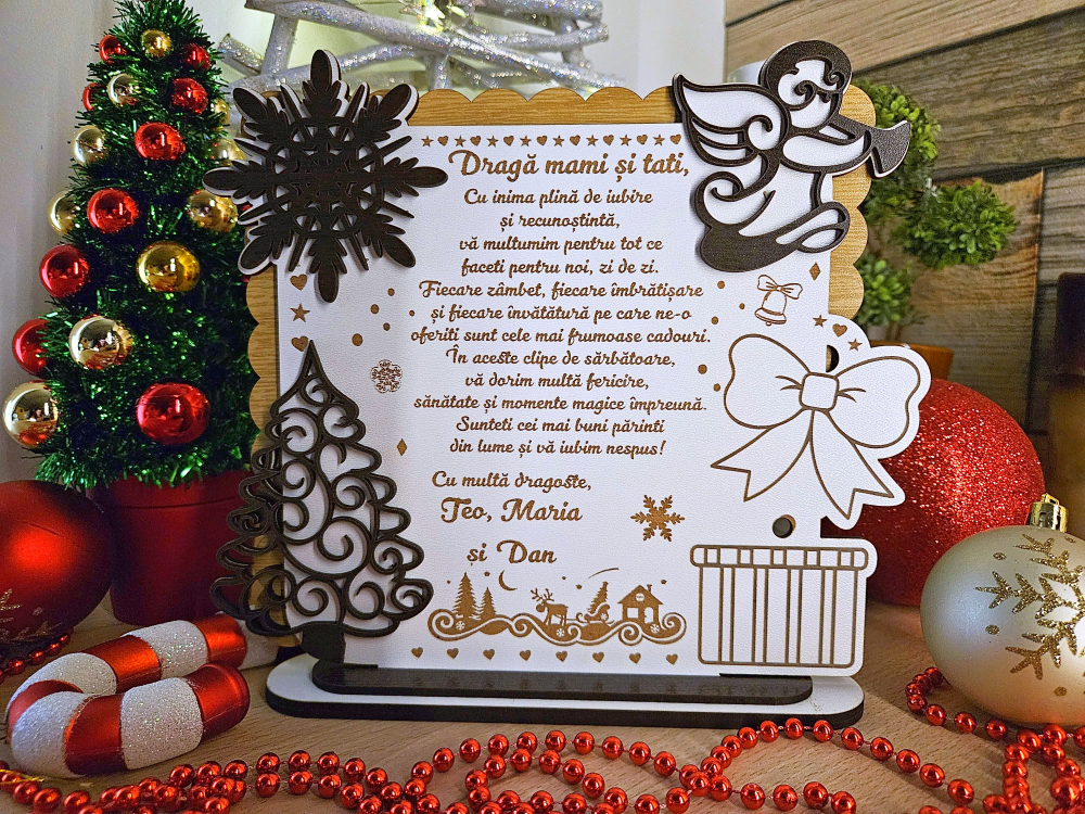PLacheta Trofeu Cadou Craciun Parinti (Mami si Tati) [1]