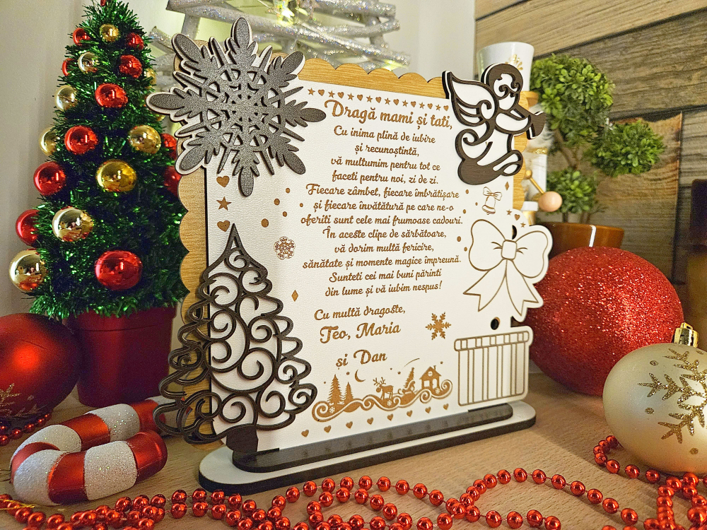 PLacheta Trofeu Cadou Craciun Parinti (Mami si Tati) [2]