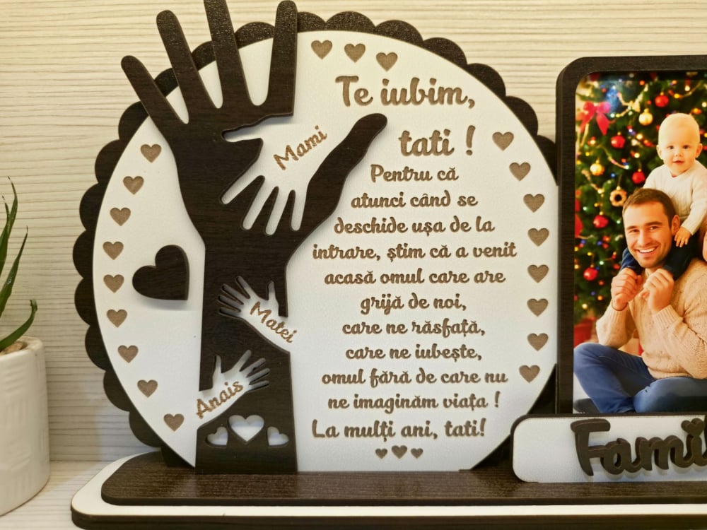 Placheta Trofeu manuta Te iubim Tati [8]