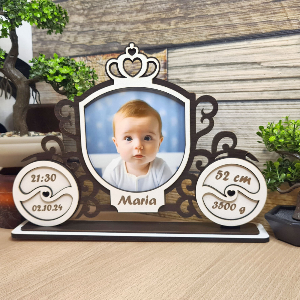 Rama foto bebe personalizata 11 Trasura wenghe [2]