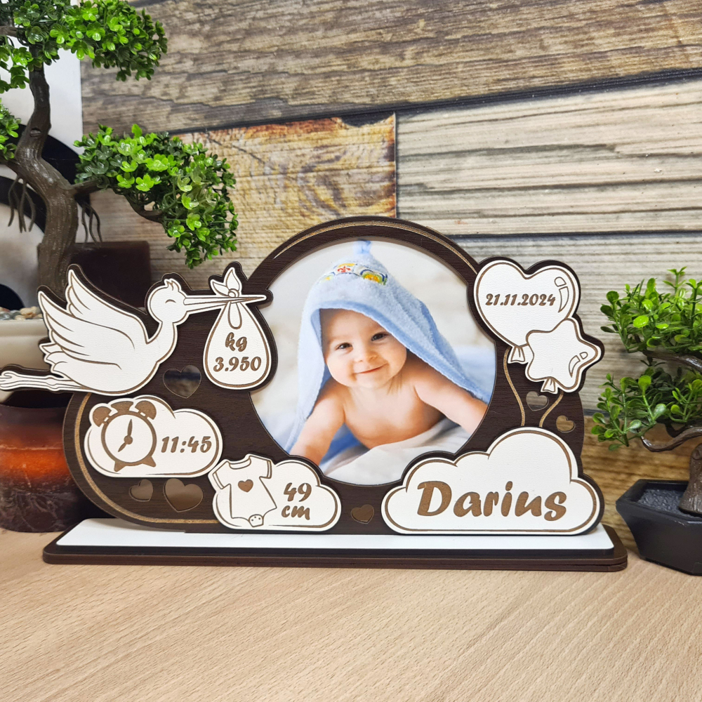 Rama foto bebe personalizata 12 wenghe [1]