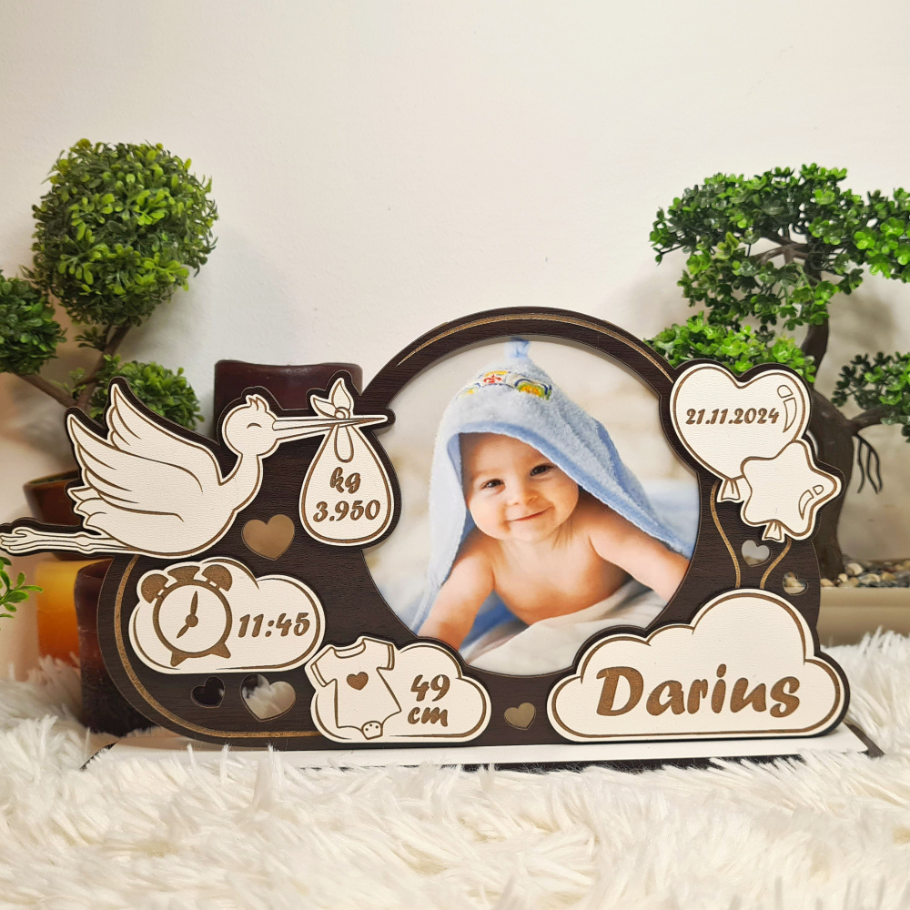 Rama foto bebe personalizata 12 wenghe [2]