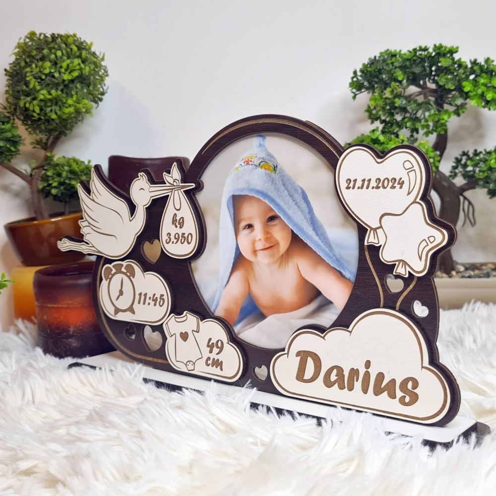 Rama foto bebe personalizata 12 wenghe [4]