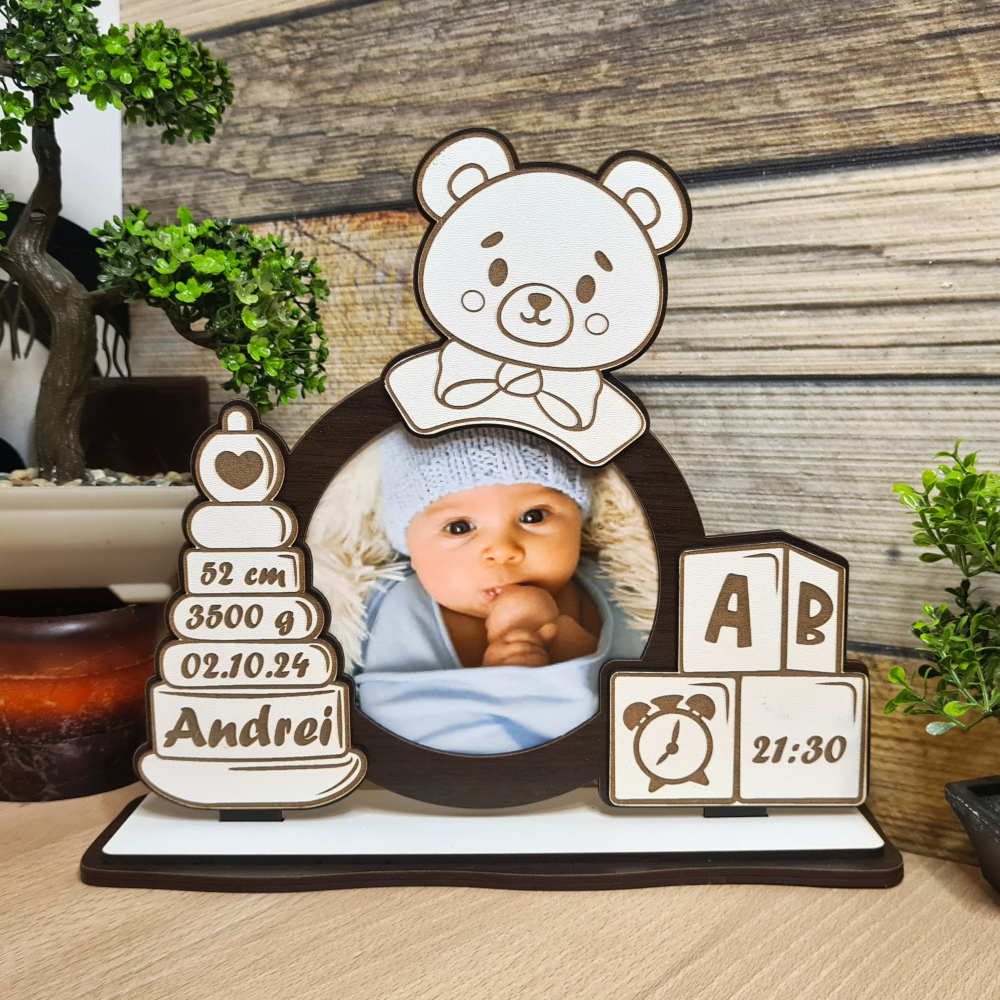 Rama foto bebe personalizata 8 Teddy wenghe [1]
